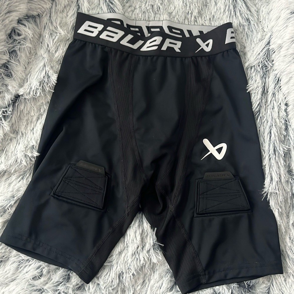 NWOT Bauer Performance Hockey Jock Shorts, Youth Size L, Black